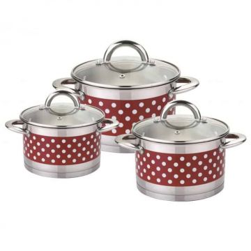 Set oale inox, Model Buline, 6 piese, Bohmann BH7626-06, 2.6L, 3.6L, 4.7L