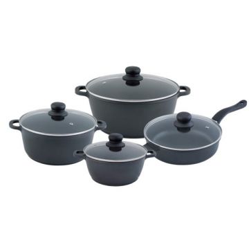 Set oale marmorate, 8 piese, Bohmann BH-6008, Capacitate 2.2L, 3.1L, 5.5L, 2.8L