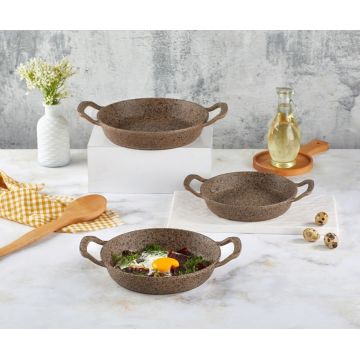 Set vase de gatit, Noble Life, 721NBL3119, 100% teflon, Maro