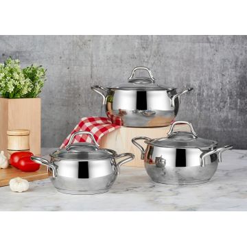 Set vase de gatit, Noble Life, 721NBL3121, Inox, Otel