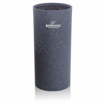 Suport rotund pentru cutite din plastic marmorat Bohmann BH6166, Gri