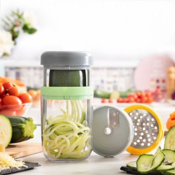 Taietor de legume spiralat si razatoare cu retete Vigizer InnovaGoods