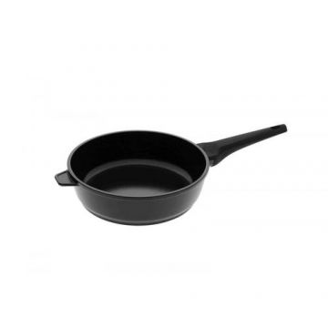 Tigaie adanca Gerlach, Acoperire ceramica, 24 cm, Aluminiu, Negru Tigaie adanca Gerlach, Acoperire ceramica, 24 cm, Aluminiu, Negru