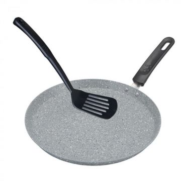 Tigaie clatite Bohmann BH1010-20MRB, interior-exterior marmorat, 20cmx1.8cmx2.3mm, Gri