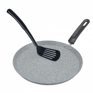 Tigaie clatite Bohmann BH1010-26MRB, interior-exterior marmorat, 26cmx1.8cmx2.3mm, Gri