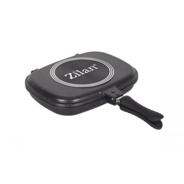 Tigaie dubla ZILAN ZLN-9522, 30 cm, Neagra