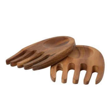Ustensile din lemn de salcâm pentru salată T&G Woodware Tuscany