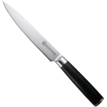 Cutit feliat otel Damask HRC 60 Konstanz, Carl Schmidt Sohn,  18 cm, maner negru 071257