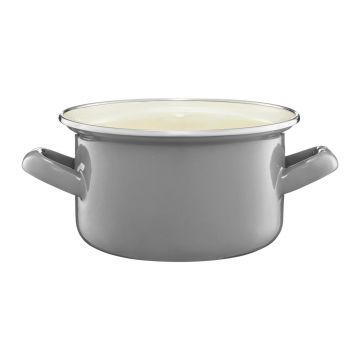 Oala emailata Emalia Olkusz, 1.25 L, 14 cm, gri