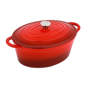 Oala fonta tip roaster Xanten Carl Schmidt Sohn rosie 40.5x26x13 cm 090999