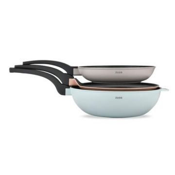 Set 3 tigai antiaderente din aluminiu turnat sub presiune Zass Gourmet ZG-ACS 03 Pastel