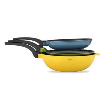 Set 3 tigai antiaderente din aluminiu turnat sub presiune Zass Gourmet ZG-ACS 03