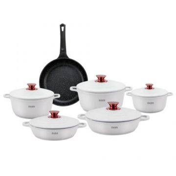 Set oale de inalta calitate din aluminiu Zass Gourmet ZG-ZCS 01, Alb