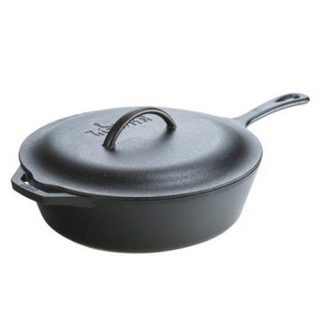 Tigaie adanca din fonta cu capac 30 cm / Lodge