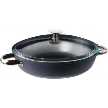 Cratita cu capac Sambonet Midnight Blue 28cm  3.8 litri  inductie  albastru