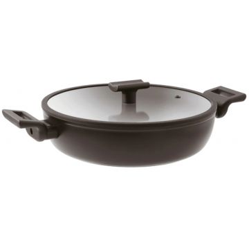 Cratita cu capac Sambonet Titan Pro Double 28cm  4 litri  inductie  negru
