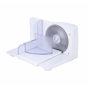 Feliator electric mezeluri Rosberg R51990A, 150W, Lama otel 15 cm, Grosime 0-15 mm, Alb