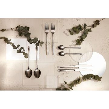 Set tacamuri 24 piese Lugano, Homla, inox 18/0, argintiu