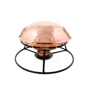 Suport metalic pentru cataplana 30-33 cm cu baza si suport lumanare