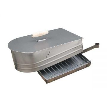 Gratar cu capac pentru aragaz, grill pentru patru bucati de friptura, tava pentru scurgerea grasimii 30x25 cm