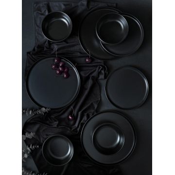 Set de cină Como, Negru, 28 cm