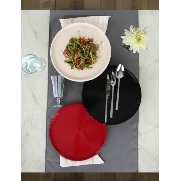 Set farfurii, Negru, 27 cm