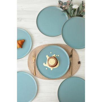 Set farfurii, Turcoaz, 28 cm