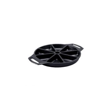 Tava rotunda din fonta cu 8 triunghiuri pentru tarta Lodge 22,7 cm L-BW8WP