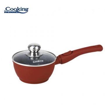 Tigaie HEINNER CALABRIA, 16x8cm, 1.3L, aluminiu, cu capac (Maro)
