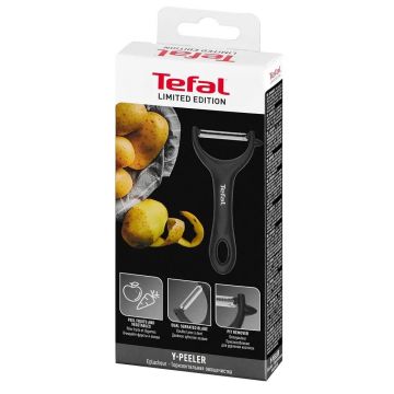 Accesoriu pentru decojire legume si fructe Tefal Ultimate, 15x7 cm, Negru