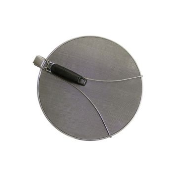 Capac antistropire Maximex, Smell, 44x28x2 cm, inox/polipropilena, negru/argintiu