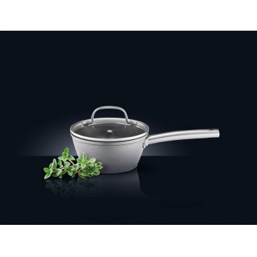 Cratita cu capac Bubble, Ambition, 16 cm, 1.1 L, aluminiu, gri
