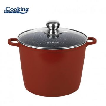 Heinner oala aluminiu 8.2 L cu acoperire din ceramica cu capac din sticla interior exterior din ceramica aluminiu turnat 24x18cm 8,2l
