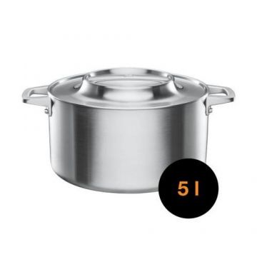 Oala din otel inoxidabil, antiaderenta, Fiskars Norden, 5l (Inox) Oala din otel inoxidabil, antiaderenta, Fiskars Norden, 5l (Inox)