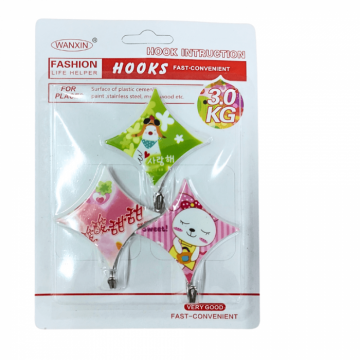Set 3 Cuiere Adezive cu Design Variat  Potrivite pentru Copii si Adulti Suporta pana la 3kg
