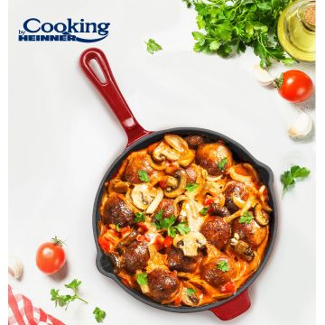 Tigaie Red Line, Cooking by Heinner, 26x5 cm, fonta, rosu