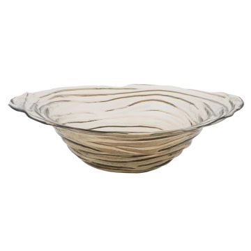 Bol decorativ Dancy, Mauro Ferretti, Ø 48x14 cm, sticla reciclata, maro deschis