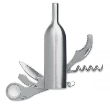 Briceag multifunctional, Inox, Piksel, 10x2,5 cm, Argintiu