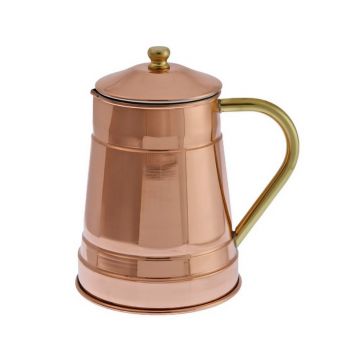Carafa 1,5 Litri, Ibric Cupru Ceai, Cafea, Vin, Tuica Fiarta Cu Capac