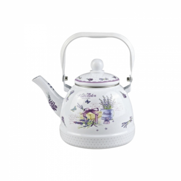 Ceainic Emailat Grunberg 1.6L Ceainic Clasic cu Capac Ideal pentru Ceai si Cafea