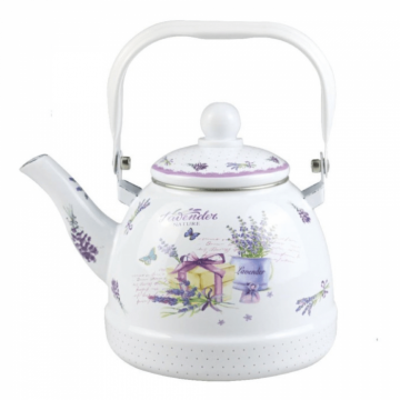 Ceainic Emailat Grunberg 1.6L Ceainic Clasic cu Capac Ideal pentru Ceai si Cafea