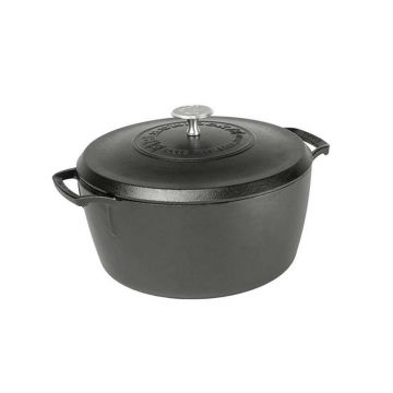 Ceaun din fonta cu capac - cuptor olandez triplu asezonat Lodge Blacklock 26 cm 5,2 litri BL02DO