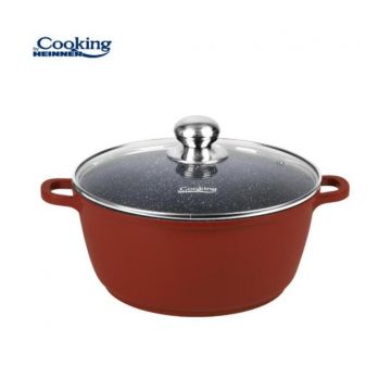 Cratita aluminiu cu capac 22x9.5 cm, 3 L, Calabria, Cooking by Heinner