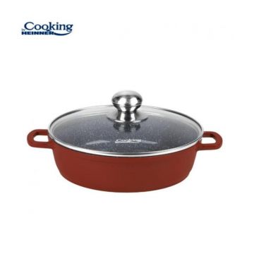 Cratita aluminiu cu capac 24x6.5 cm, 2.6 L, Calabria, Cooking by Heinner