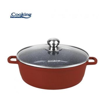 Cratita aluminiu cu capac 36x9.5 cm, 8.8 l, Calabria, Cooking by Heinner