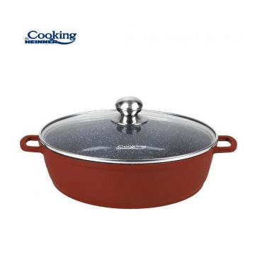 Cratita aluminiu cu capac 40x9.8 cm, 11 l, Calabria, Cooking by Heinner