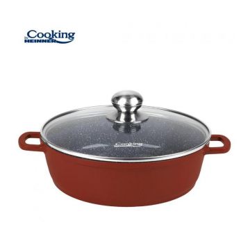 Cratita aluminiu turnat cu capac 28x7.5 cm, 4.1 l, Calabria, Cooking by Heinner