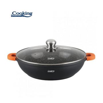 Cratita cu capac Dark Line Cooking By Heinner, Aluminiu, 32 x 8.5 cm, 5.5 L