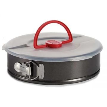 Forma rotunda din metal pentru tort cu capac, 27 x 7 cm