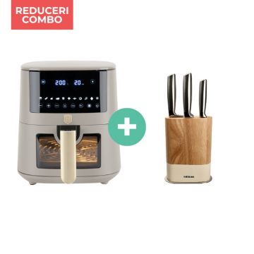 Friteuză cu aer cald SAHARA+Set cutite APOLLO